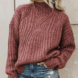 Comfortable Turtleneck Sweater for Women – Thick Knit with Relaxed Fit