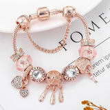 Pink Dreamcatcher Bracelet with Included Sterling Silver Charms