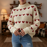 Women's mock-neck sweater - Soft and elegant