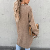 Women's Oversized Long Cardigan - Wide and Comfortable Knit