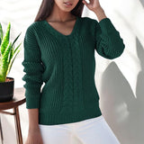 Loose-fitting women's long-sleeve sweater - Casual and comfortable