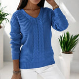 Loose-fitting women's long-sleeve sweater - Casual and comfortable