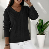 Loose-fitting women's long-sleeve sweater - Casual and comfortable