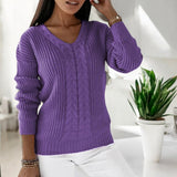 Loose-fitting women's long-sleeve sweater - Casual and comfortable