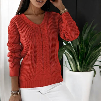 Loose-fitting women's long-sleeve sweater - Casual and comfortable