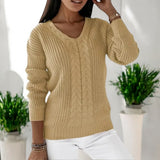 Loose-fitting women's long-sleeve sweater - Casual and comfortable