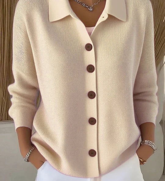 Fosca | Cardigan with Collar and Buttons