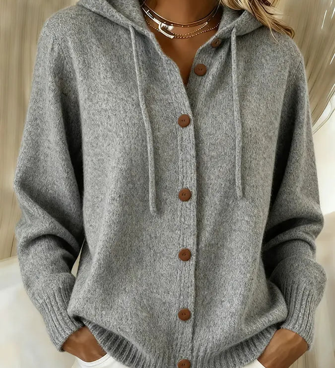 Bettina | Hooded Cardigan with Buttons
