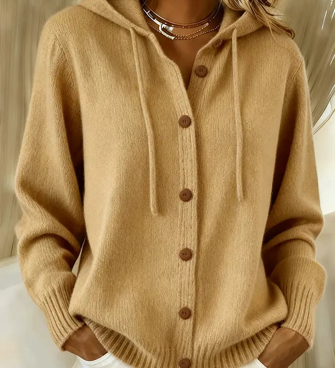 Bettina | Hooded Cardigan with Buttons