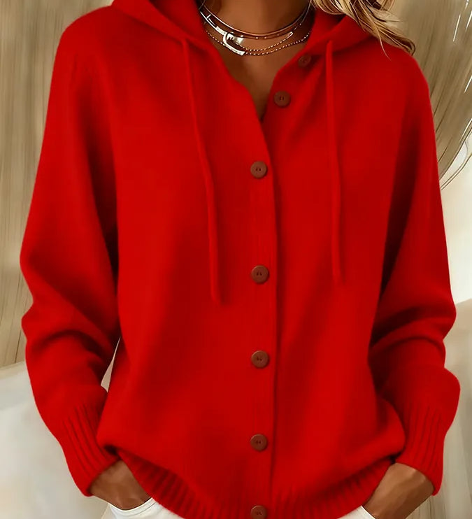 Bettina | Hooded Cardigan with Buttons