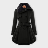 Emma | Elegant coat with a faux fur collar