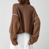 Women's mock neck knit sweater - Modern and soft