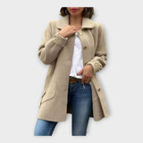 Grete | Long coat with a classic line and buttons