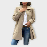 Grete | Long coat with a classic line and buttons