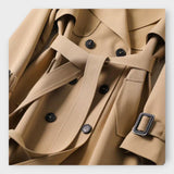 Merike | Classic Long Trench Coat with Belt
