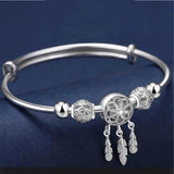 Silver Dreamcatcher Cuff Bracelet