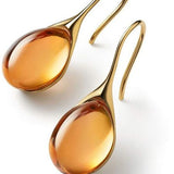 Chic drop earrings with crystals