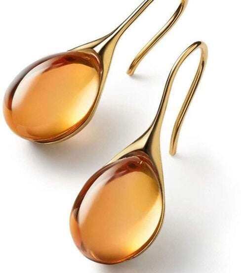 Chic Drop Earrings with Crystals