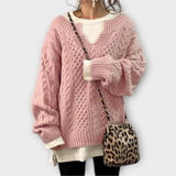 Liilia | Oversized Knitted Jumper with Cable Pattern