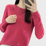 Hilda | Knitted Turtle Neck with Butterfly Pattern