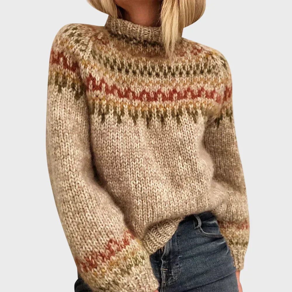 Raili | Elegant Knitted High Neck Jumper