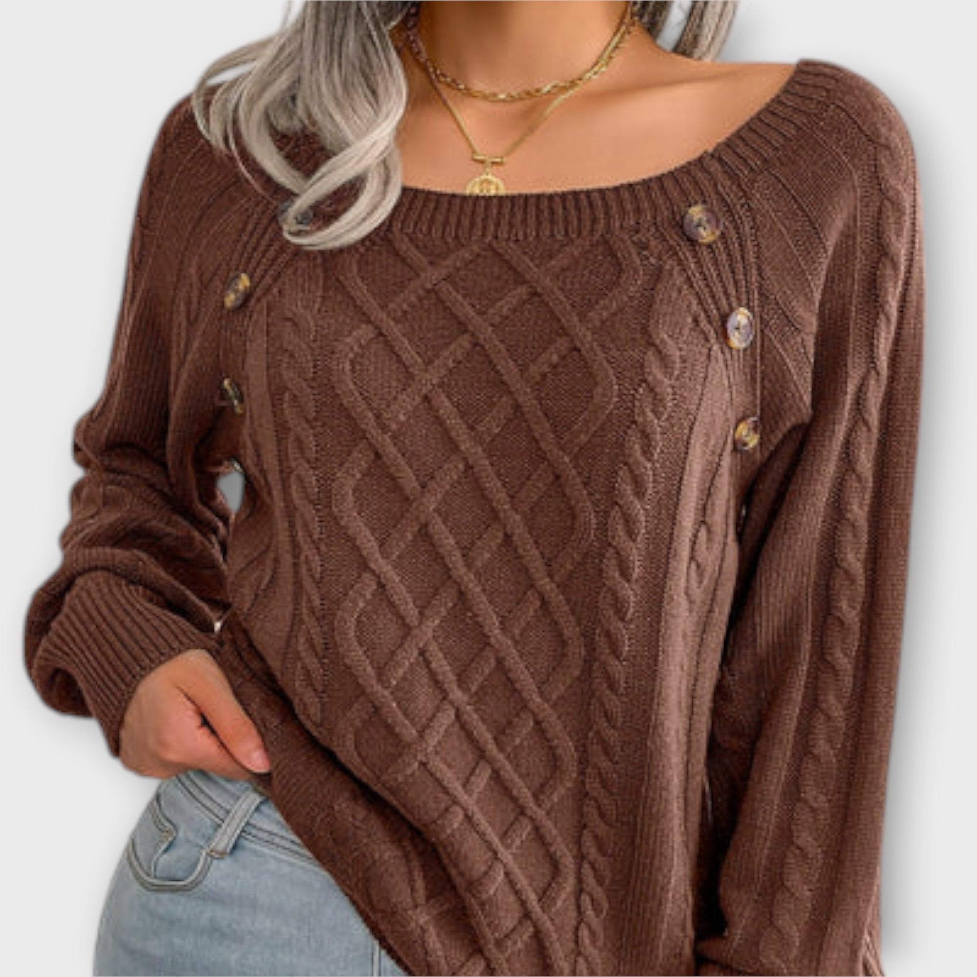 Malia | Knitted Sweater with Buttons