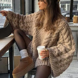 Elegant and Warm Sweater for Women – Thick Knitted Sweater