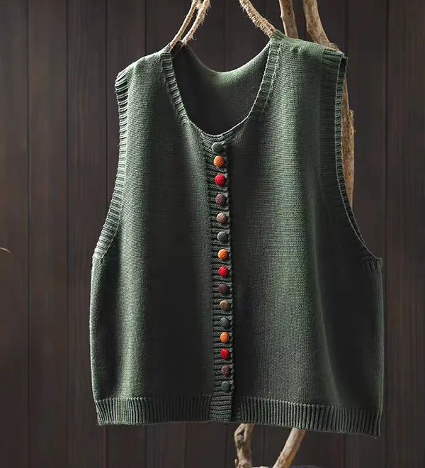 Wide Women's Cardigan – V-Neck and Short Sleeves