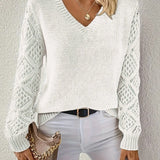Elegant V-neck sweater for women