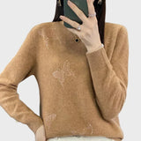 Hilda | Knitted Turtle Neck with Butterfly Pattern