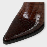 Mirjana | Elegant Crocodile Pattern Boots and Stylish Heel