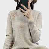 Hilda | Knitted Turtle Neck with Butterfly Pattern