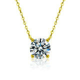Gold-Plated Necklace with Zircons
