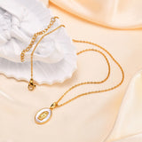 Gold Oval Virgin Pendant Necklace