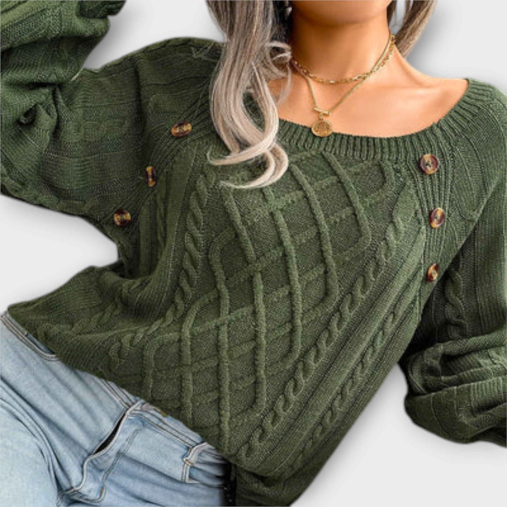 Malia | Knitted Sweater with Buttons