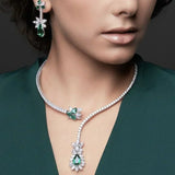 Vintage Emerald Bloom Necklace