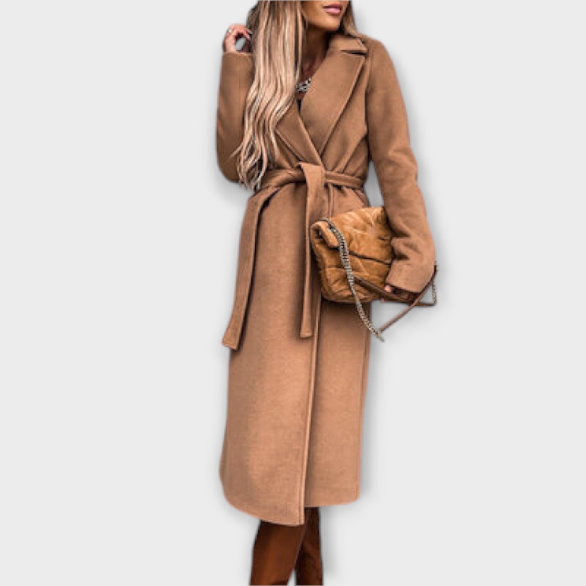 Eliza | Elegant Long Coat with Belt