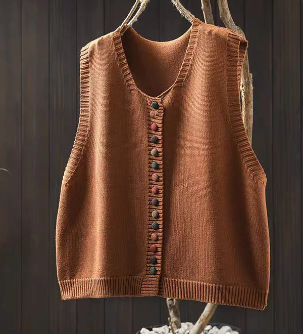Wide Women's Cardigan – V-Neck and Short Sleeves