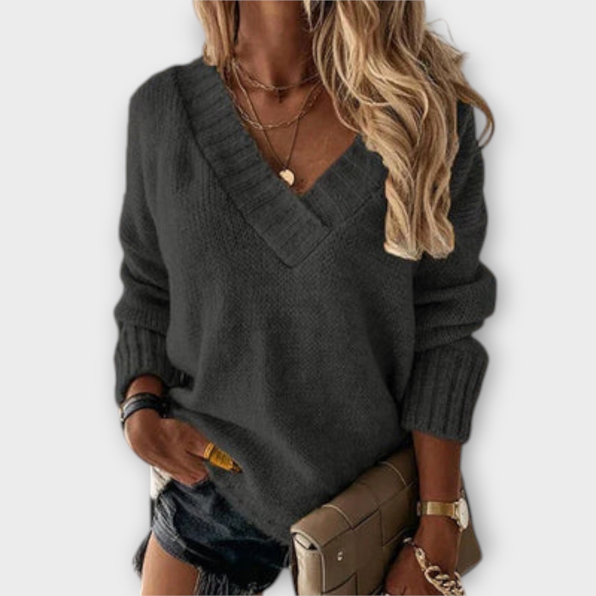 Jane | Comfortable V-Neck Sweater