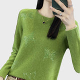 Hilda | Knitted Turtle Neck with Butterfly Pattern