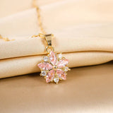 Sakura Rose Romantic Stainless Steel Necklace