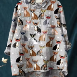 Cleo | Printed Chihuahua Blouse
