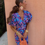 Noor | Midi Dress with Puff Sleeves