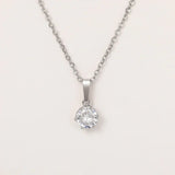 Classic Necklace with Zirconia Pendant