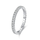 Minimalist Radiant Eternity Ring