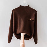 Virge | Elegant Knitted High Neck Jumper