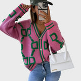 Signe | Knitted Vest with Geometric Pattern