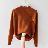 Virge | Elegant Knitted High Neck Jumper