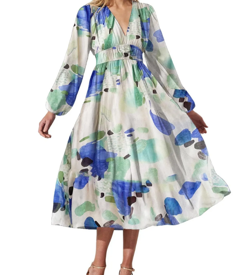 Celine | Women's Dress with Floral Pattern
