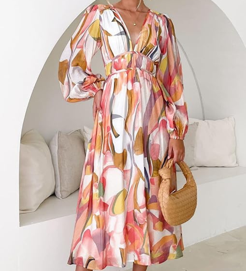 Celine | Women's Dress with Floral Pattern